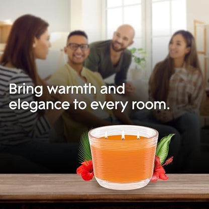 Glade Candle Hawaiian Breeze, Fragrance – Triple Wick Design: Three wicks deliver a stronger, more consistent – Image 13