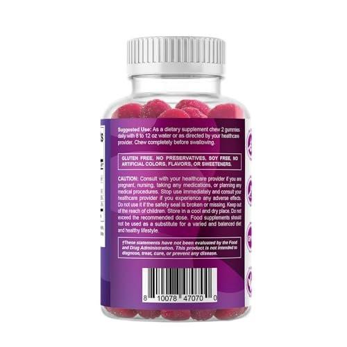 Vitamatic Biotin Gummies 10,000 mcg for Stronger Hair, Skin & Nails - 60 Vegan Gummies - Also Called Vitamin B7 (2 Bottles) - görsel 10