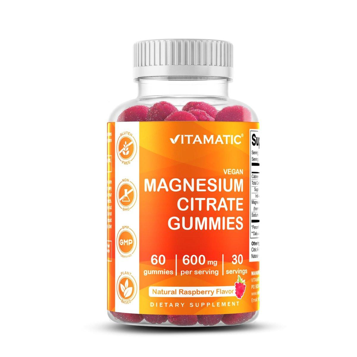 Vitamatic Magnesium Gummies 600mg per Serving – 60 Vegan Count for Relaxation, Muscle, Bone, and Energy Support - görsel 2
