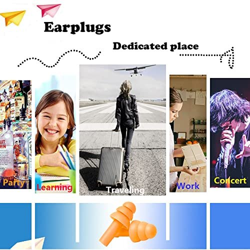 Earplugs for Sleeping Noise Cancelling, Reusable Ear Plugs – Super Soft, Silicone Ear Plug, for Sleeping 8 Pairs, Swimming, Snoring, Concerts, Work, Noisy Places (Color) - görsel 9