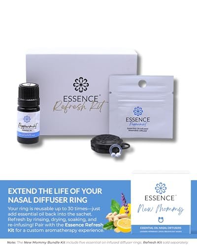 Essence Nasal Diffuser New Mommy Bundle – Essential Oil Silicone Nose Rings for Morning Sickness & Motion Sickness Support – Wearable Blends Pack for Pregnancy & Travel - görsel 2