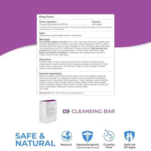 Femmesil Vaginal Antifungal Soap for Yeast Infection Relief for Women, Vaginal Itch & Irritation, Dermatologist Tested & Hypoallergenic Approved. All-Natural Vagina Soap Bar (75gm) - görsel 6