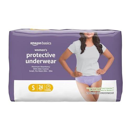 Maximum Absorbency Postpartum Incontinence Underwear for Women, Protective, Disposable, Fresh Protection, Bladder Leak Protection, Small, Lavender, 24 Count - görsel 1