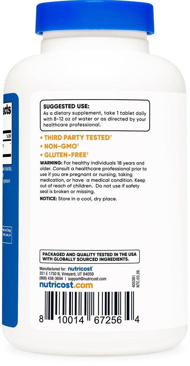 Nutricost L-Lysine 1000mg, 120 Tablets - Gluten Free, Non-GMO, and Vegetarian Friendly - görsel 7