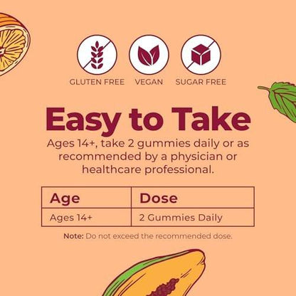 MARYRUTH'S Multivitamin Gummies for Men | Vitamin A, C, D, E, B6, B12, Biotin, Zinc | Energy Metabolism | Immunity | Bone Health | Cellular Health | Vegan | Non-GMO | Gluten & Sugar Free | 60 Count