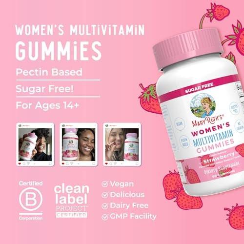 MaryRuth Organics Women's Immune Support Multivitamin Gummies | Ages 14+ | Skin Health | Gummy Vitamins for Women | Sugar-Free | Vegan | Non-GMO | 60 Count - görsel 14