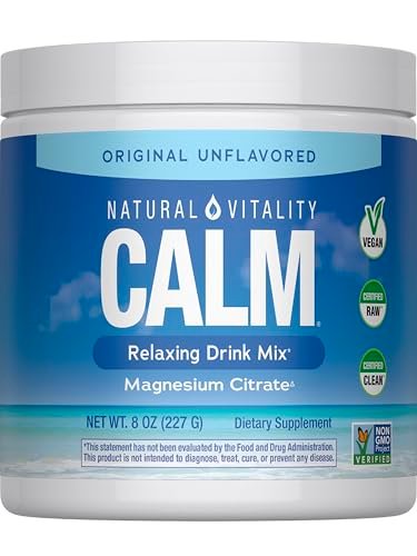 Natural Vitality MaxCalm Magnesium Powder | High Absorbable Ionic Glycinate and Citrate Formula | 8oz Unflavored Supplement - görsel 1