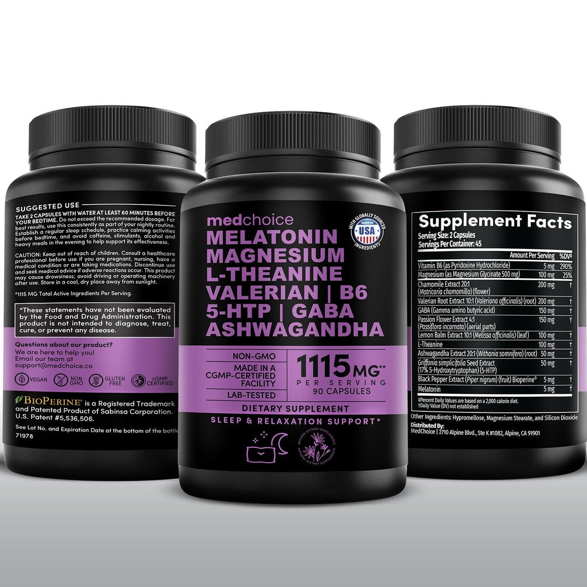 12-in-1 Melatonin Sleep Capsules - Natural – Other Ingredients: Vegetable Cellulose (Capsule), Rice Flour, – Image 12