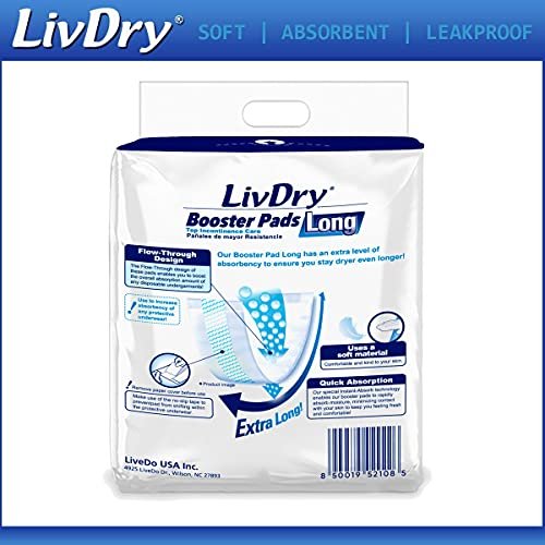 LivDry Incontinence Booster Pads, Use with – Disposable Convenience: Easy to replace and discard, making them – Image 4