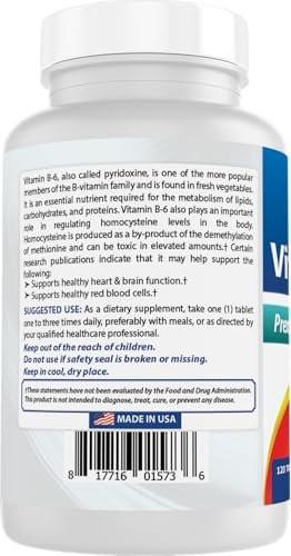 Best Naturals Vitamin B6 200mg for Adults, 120 Tablets - görsel 6