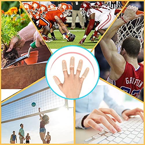 Pnrskter Gel Finger Cots, Finger Protector Support (14 PCS, Breathable NEW MATERIAL), Finger Sleeves Great for Trigger Finger, Hand Eczema, Finger Cracking, Finger Arthritis and More - görsel 1