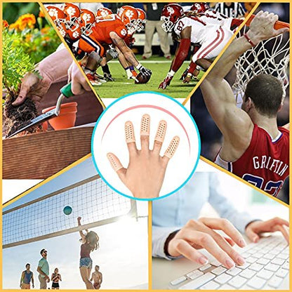 Pnrskter Gel Finger Cots, Finger Protector Support (14 PCS, Breathable NEW MATERIAL), Finger Sleeves Great for Trigger Finger, Hand Eczema, Finger Cracking, Finger Arthritis and More