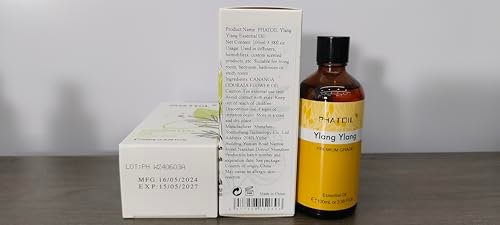 PHATOIL 100ML Ylang Ylang Essential Oil, Premium Essential Oils for Diffuser, Humidifier, 3.38fl.oz Scented Oils for Soap, Candle Making - görsel 2