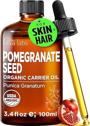 Gya Labs USDA Organic Pomegranate Seed Oil - 3.4 Fl Oz - Carrier Oil for Hair, Skin, Face, Scalp & Body Massage - görsel 2