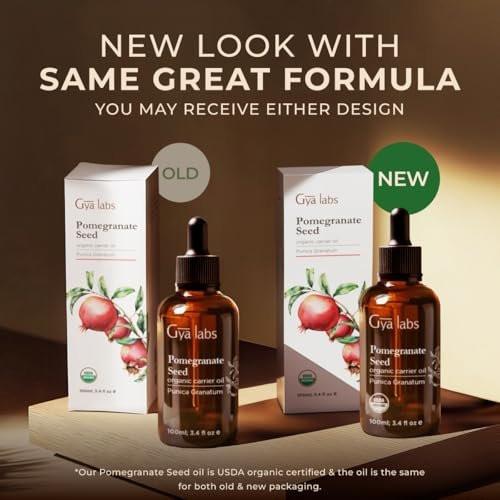 Gya Labs USDA Organic Pomegranate Seed Oil - 3.4 Fl Oz - Carrier Oil for Hair, Skin, Face, Scalp & Body Massage - görsel 14