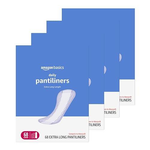 Daily Pantiliner, Extra Long Length, Feminine Pads for Women, Unscented, Absorbent, 272 Count (4 Packs of 68) - görsel 2