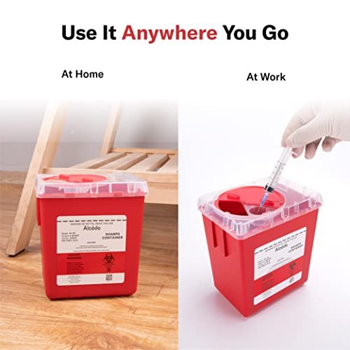 Alcedo Sharps Container for Home and – Intended Use: Disposal of sharps (needles, syringes, lancets) – Image 14