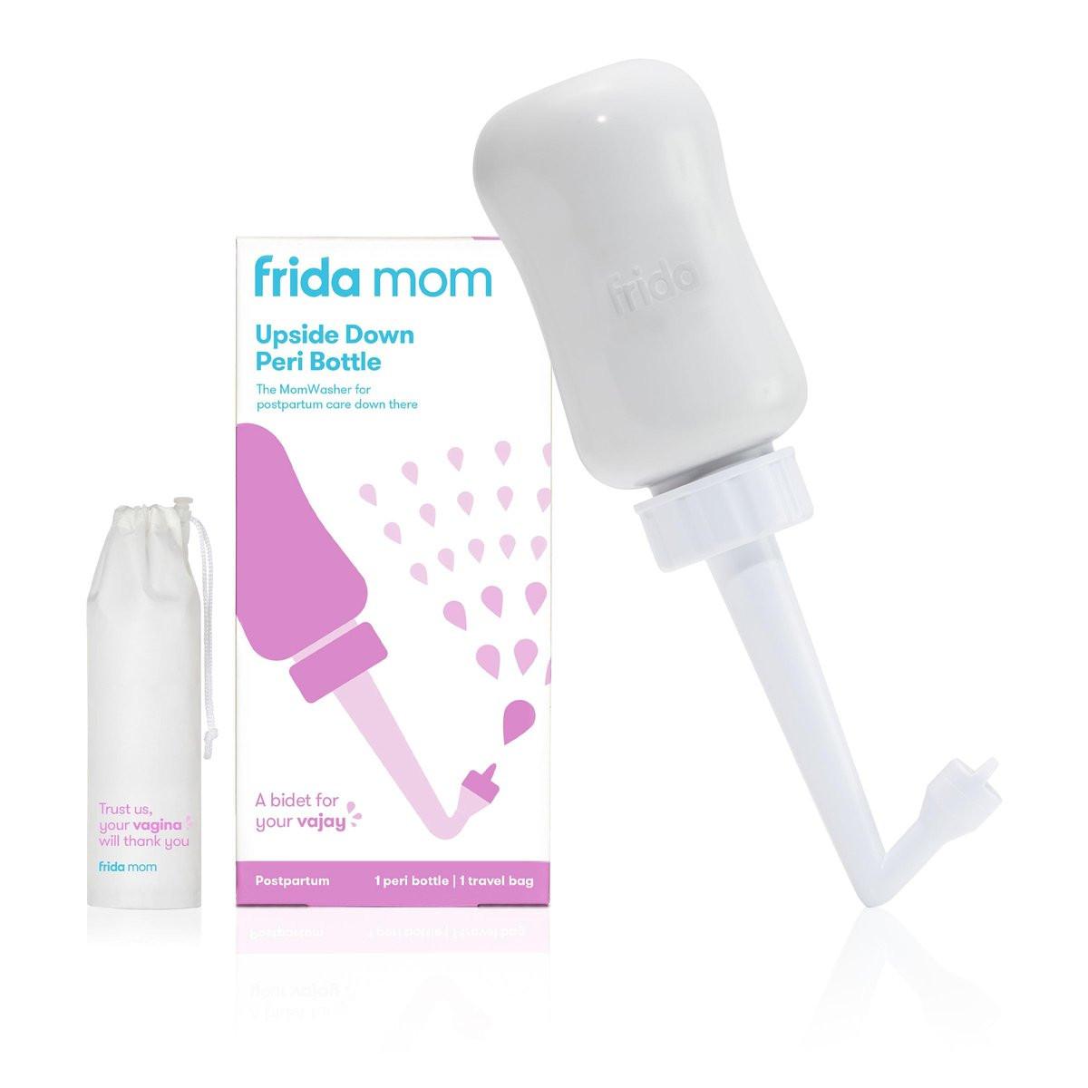 Frida Mom Upside Down Peri Bottle Sprayer - Perineal Care & Postpartum Recovery, Portable Travel Bidet & Perineal Cleanser with Travel Bag, Gray - görsel 11
