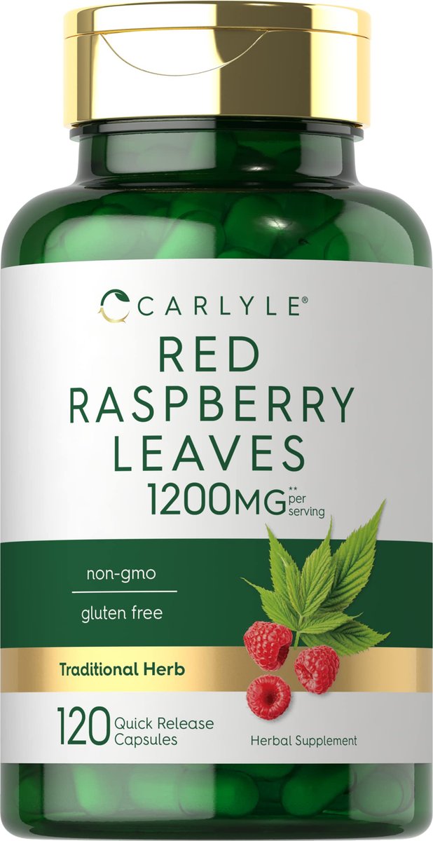 Carlyle Red Raspberry Leaf Capsules | 120 Count | Traditional Herbal Extract | Non-GMO and Gluten Free Formula - görsel 1