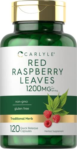 Carlyle Red Raspberry Leaf Capsules | 120 Count | Traditional Herbal Extract | Non-GMO and Gluten Free Formula