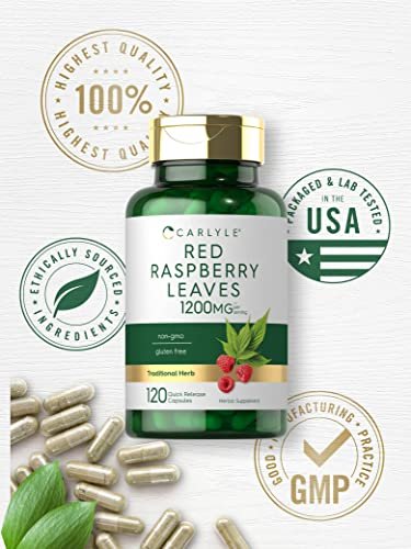 Carlyle Red Raspberry Leaf Capsules | 120 Count | Traditional Herbal Extract | Non-GMO and Gluten Free Formula - görsel 10