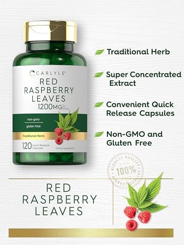 Carlyle Red Raspberry Leaf Capsules | 120 Count | Traditional Herbal Extract | Non-GMO and Gluten Free Formula - görsel 6