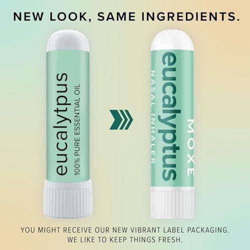 MOXĒ Eucalyptus Essential Oil Nasal Inhaler, Sinus & Congestion Relief, Daily Relaxation, Stress Relief, Therapeutic No-Mess Aromatherapy, Pure and Natural, Made in USA (3 Pack) - görsel 4