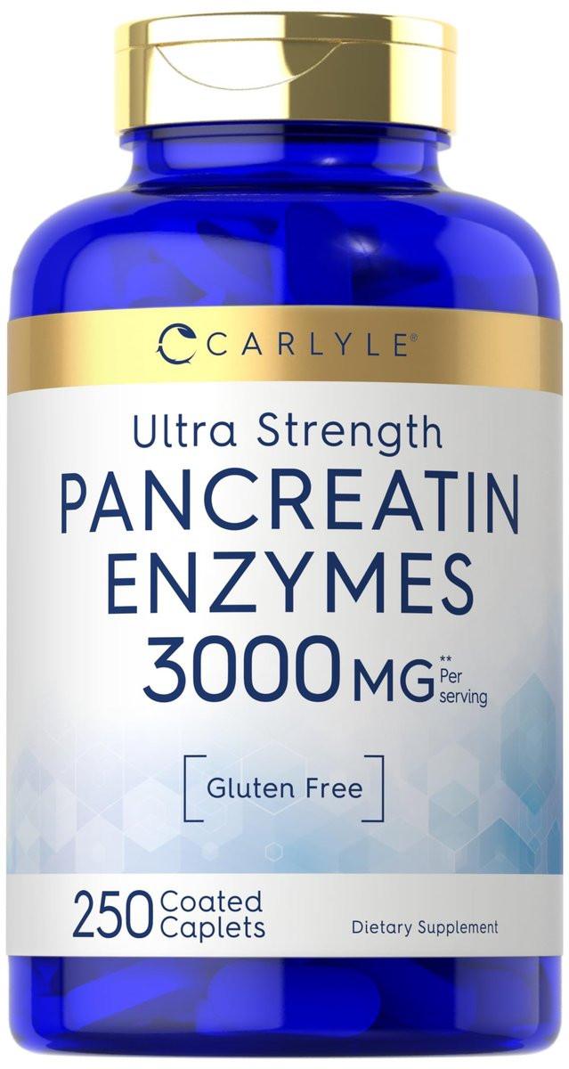 Carlyle Pancreatin Digestive Enzymes | 250 Caplets | with Protease, Amylase & Lipase | High Strength | Non-GMO, Gluten Free Supplement - görsel 2