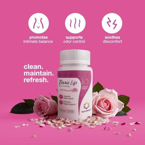 NutraBlast Boric Acid Suppositories - 100% Pure Made in USA - Boric Life Intimate Health Support (30 Count) - görsel 3