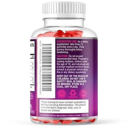 Fiber Gummies for Adults - Soluble Fiber 4g Per Serving - Plant-Based Prebiotic Fiber Supplement for Digestive Health, Gut Health, & Regularity Support - Vegan Gummy - Tasty Berry Flavor - 60 Gummies