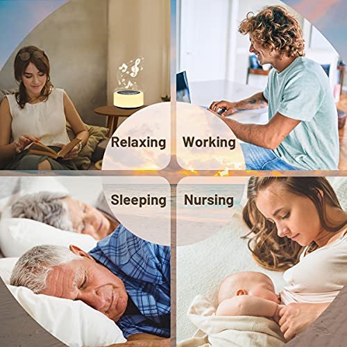 Soother Sleep Sound Machine Night Light White Noise Machine with 30 Soothing Sounds & 12 Color Night Lights for Baby Kids Adults Brown Noise Machine with Timer & Continuous Play for Home Travel Office - görsel 10