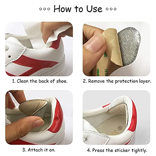 Dr. Foot’s Heel Grips for Kids and Women, Self-Adhesive Heel Cushion Inserts for Girls and Boys Prevent Heel Slipping, Rubbing, Blisters, Foot Pain - 4pairs (Beige+Black) - görsel 3