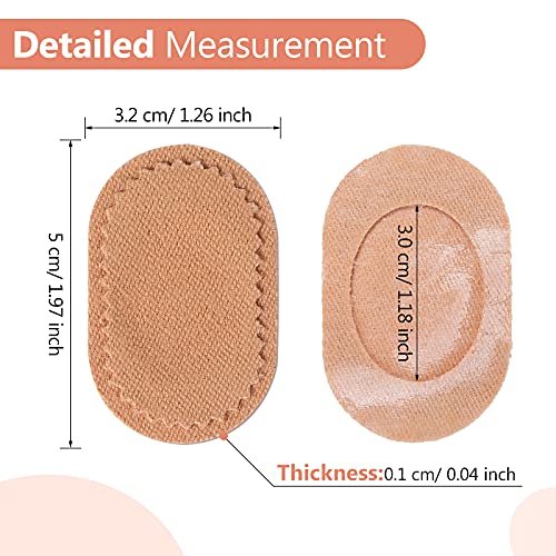 Nuanchu 60 Pieces Bunion Cushions Self-Adhesive Bunion Pads Foot Callus Patches Foot Blister Shoe Accessories Women Men Feet Heel Protector Pads (Skin Color, M) - görsel 3