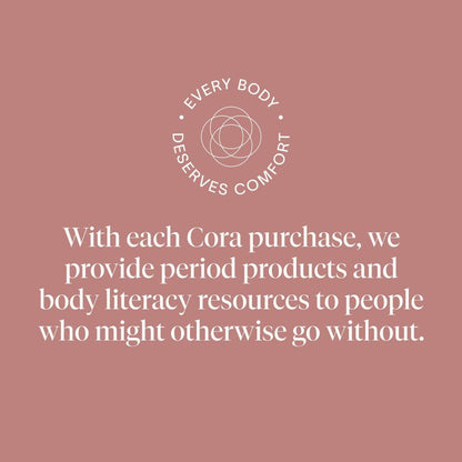 Cora 100% Organic Cotton Topsheet Period Liners (72 Long Period Liners)