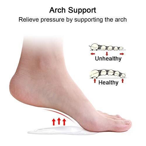 Dr.Foot Plantar Fasciitis Arch Support Shoe Insoles 5 Pairs, Thicken Gel Arch Pads for Flat Feet - Self-Adhesive Arch Cushions Inserts for Men and Women - görsel 10