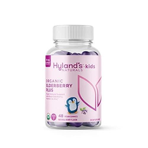 Hyland's Kids Organic Elderberry Plus Gummies, Organic Black Elderberry with ZINC and Vitamin C, Immune Support for Children, 48 Vegan Gummies - görsel 14