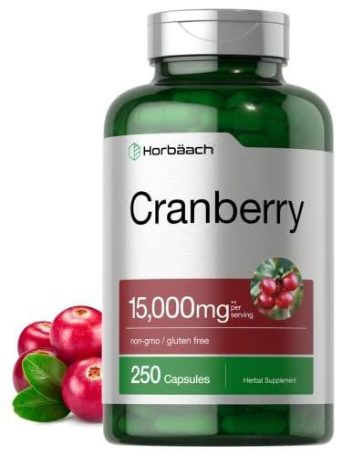 Horbäach Cranberry Pills + Vitamin C | 250 Capsules | Non-GMO and Gluten Free Supplement from Concentrate Extract - görsel 11