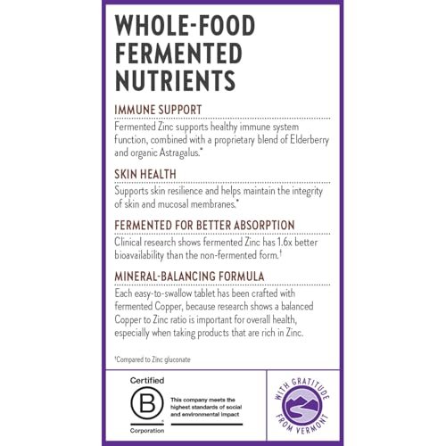 New Chapter Zinc Supplement, Fermented Zinc Complex, ONE Daily for Immune Support + Skin Health, Mineral-Balancing Formula Rich in Copper, Easy to Swallow & Digest, 90 Count (3 Month Supply) - görsel 1