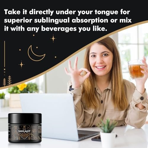 Shilajit Resin with Fulvic Acid & Trace Minerals, Original Siberian Pure Shilajit with 85+ Humic Acid Supplement Gel, Support Metabolism & Immune System - 100 Serving / 50g - görsel 8