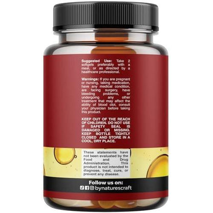 Icelandic Wild Caught Cod Liver Oil Softgels - Fish Omega 3, EPA, DHA, Vitamin D & A, 1000mg Per Serving - Burpless Capsules for Healthy Heart, Healthy Joints, Brain & Immune Support - 60 Count