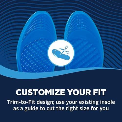 Airplus Super Gel Cushion Insole for Men’s Shoe Sizes 8-14 – All-Day Comfort, Shock Absorption, Gel Zones, Full-Length Footbed, Trim-to-Fit for Casual, Athletic, Dress Shoes, and Work Boots - görsel 7