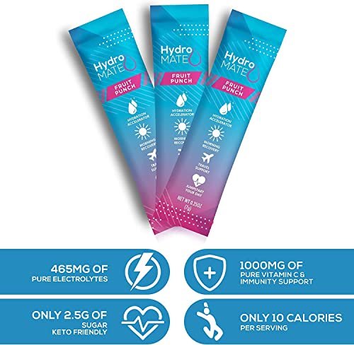 HydroMATE Electrolyte Powder Fruit Punch – Electrolyte Replenishment: Contains key electrolytes to support – Image 11