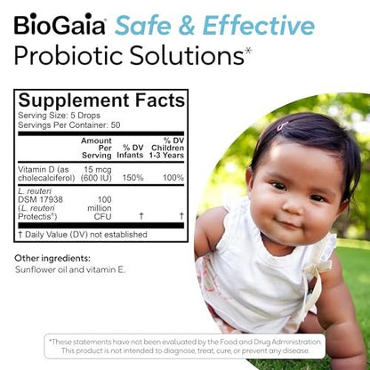 BioGaia Immune Active Baby Probiotic Drops + – Allergen-Free Formula: Free from dairy, soy, gluten, and other – Image 3