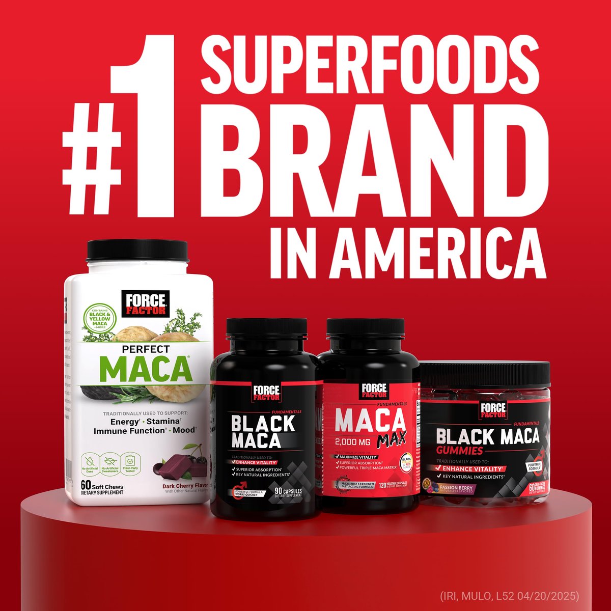 Force Factor Black Maca Gummies for Men & Women, Boost Energy, Strength, Drive & Vitality, BioPerine & Selenium for Superior Absorption, Peruvian Black Maca Root Extract, Passion Berry, 60 Gummies - görsel 17