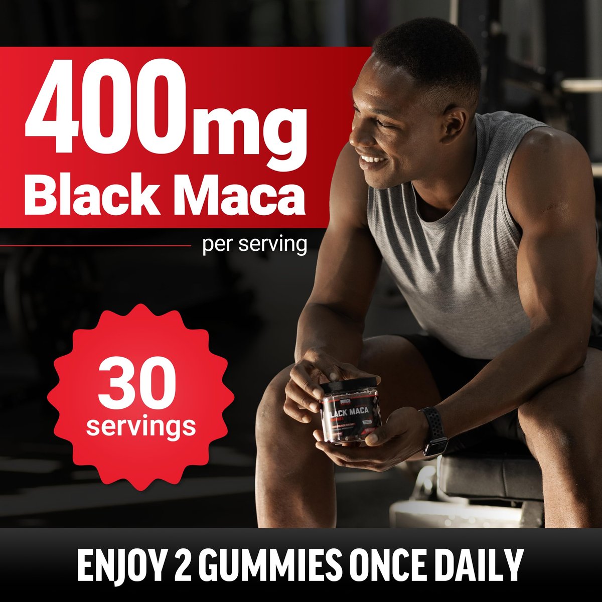 Force Factor Black Maca Gummies for Men & Women, Boost Energy, Strength, Drive & Vitality, BioPerine & Selenium for Superior Absorption, Peruvian Black Maca Root Extract, Passion Berry, 60 Gummies - görsel 9