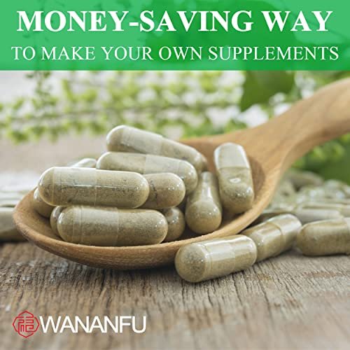wananfu Size 1 Empty Capsules Vegetarian (100 Count) Bundle with Micro Lab Spoon, Clear Fillable Veggie Pill Capsules Size 1 for Making Your Own Supplements - görsel 8