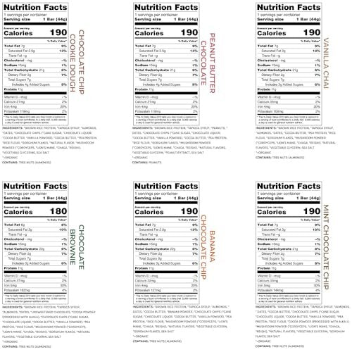 Balanced Tiger Vegan Protein Bars | Plant Based Protein Bars w/Functional Mushrooms - Lions Mane, Shitake, Reishi & Maitake | 12 Bars Variety Box - görsel 9