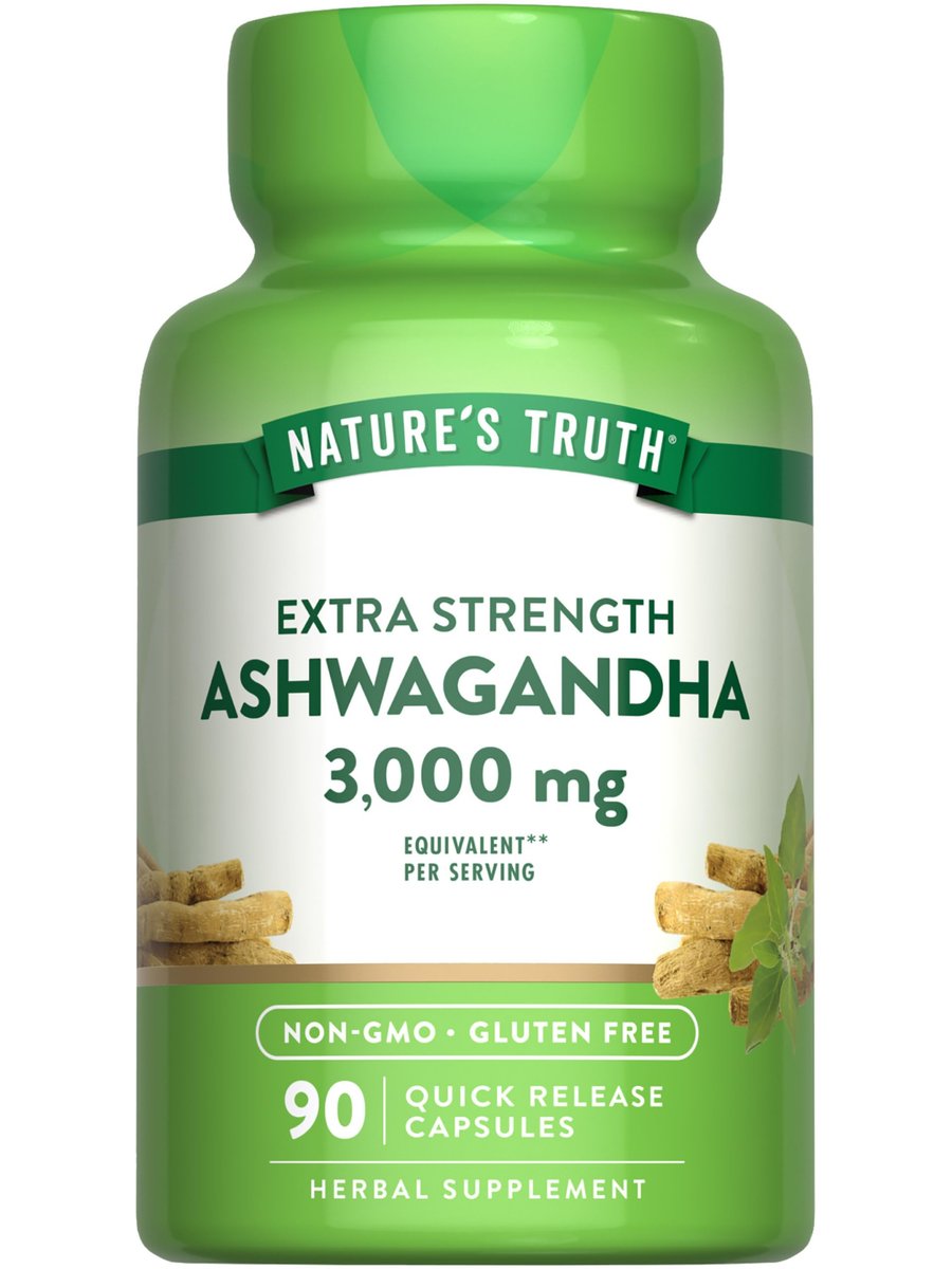 Nature's Truth Ashwagandha Capsules | 90 Count | Extra Strength | with Black Pepper | Non-GMO & Gluten Free Supplement - görsel 1