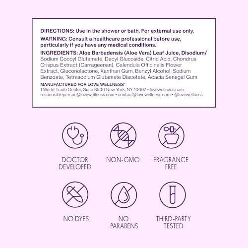 Love Wellness pH Balancing Cleanser | Fragrance-Free Feminine Vaginal Wash for Balanced pH & Intimate Health | Non-Irritating with Aloe Vera for Sensitive Skin | 5 Fl Oz - görsel 5