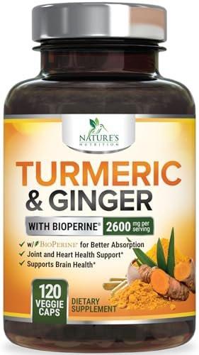 Turmeric Curcumin Supplement - 2000mg Organic Turmeric Per Serving - 95% Curcuminoids, Ginger & BioPerine Black Pepper for Best Absorption - Natural Vegan Joint Support, Bottled in USA - 120 Capsules - görsel 10